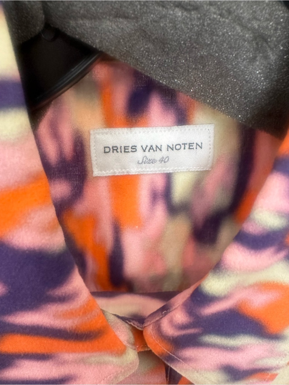 Dries Van Noten Pink Orange Purple Abstract Printed shirt - Picture 3 of 4